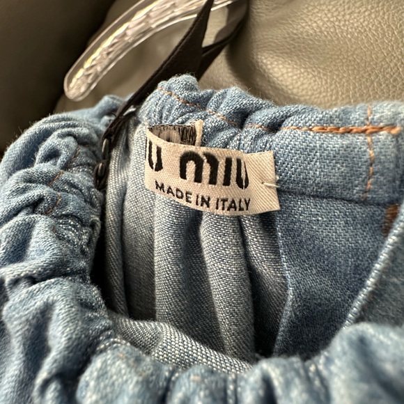 Authentic Miu Miu Off Shoulder Top in Denim Colour- Preloved - Picture 6 of 8